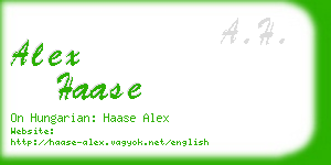 alex haase business card